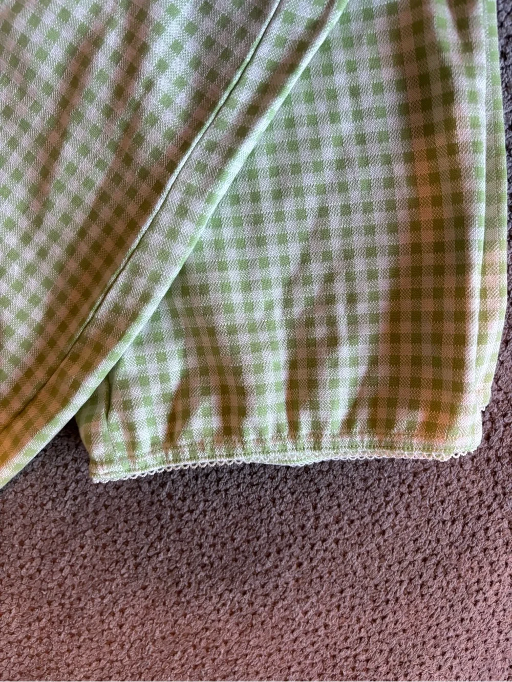 Light Green Gingham Matching Set